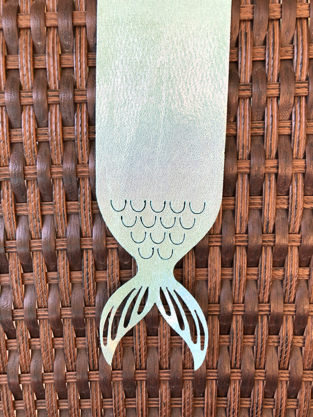 Mermaid Tail Cut Out - Light Blue Metallic