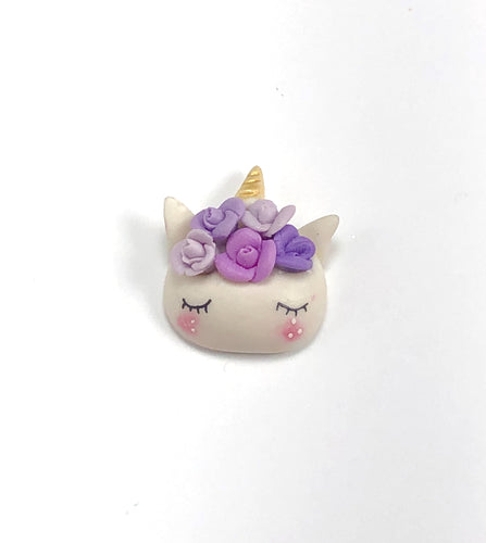 Unicorn with Flowers - Purple
