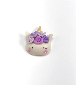 Unicorn with Flowers - Purple