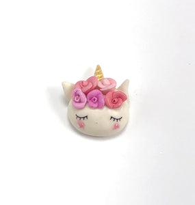 Unicorn with Flowers - Pink