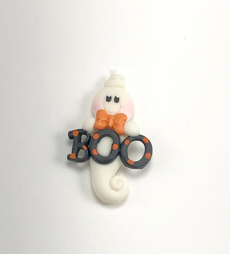 Ghost with Boo Letters Clay
