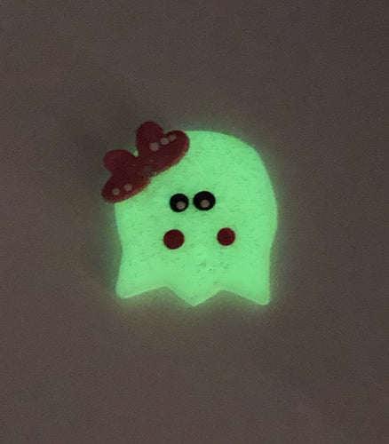 Ghost with Bow Clay - Glow in the Dark