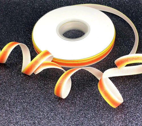 Candy Corn Ombre Halloween USDR Glitter Ribbon