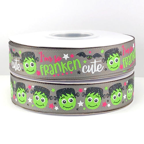 So Franken Cute USDR Halloween Ribbon - 7/8 Inch