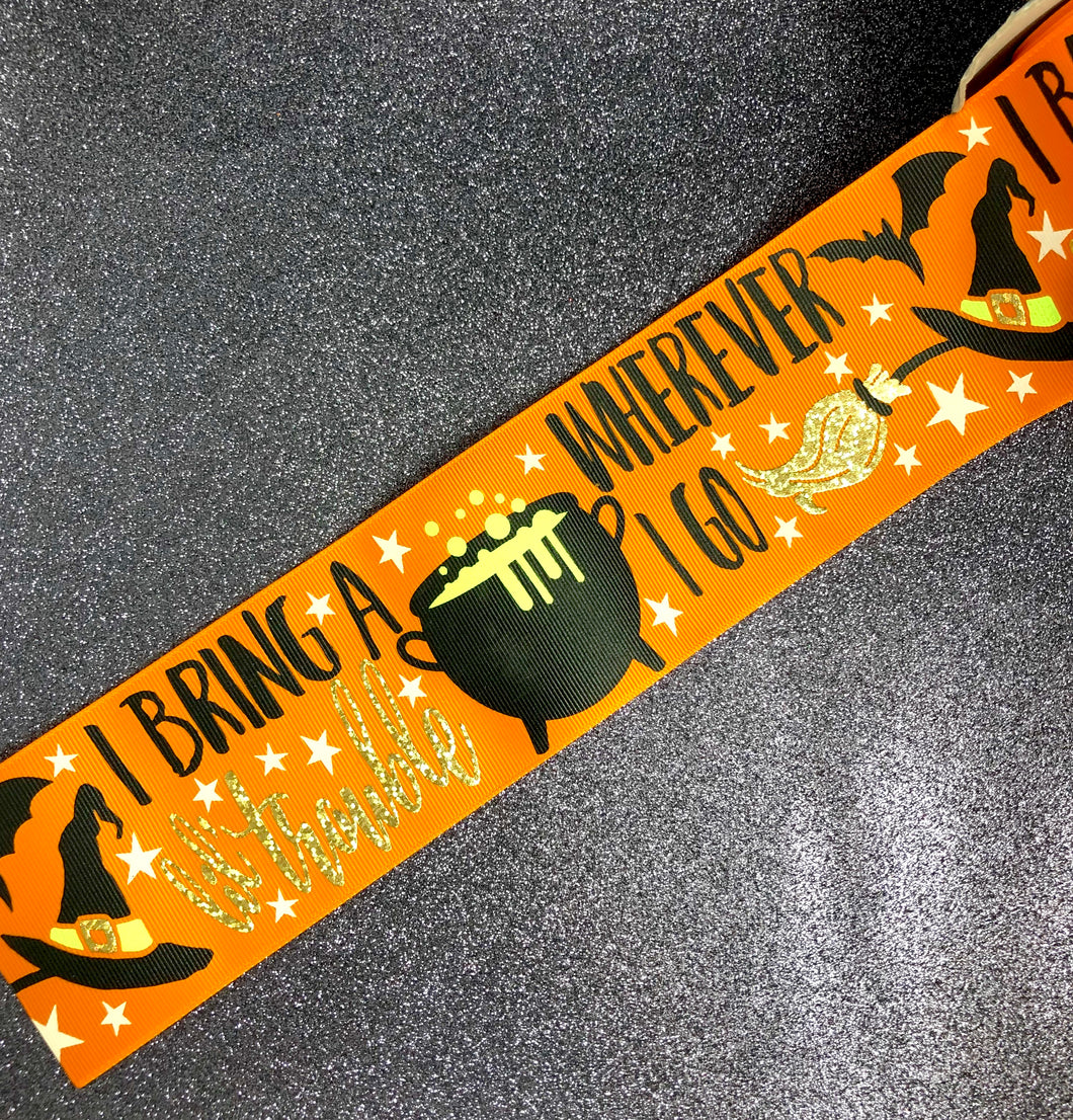 I Bring a Little Trouble Wherever I Go - Halloween Ribbon - 3