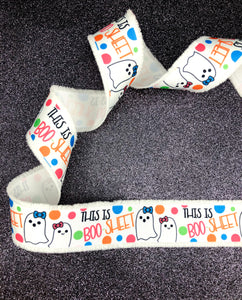 Boo Sheet Ghosts USDR Halloween Ribbon - 1.5 Inch