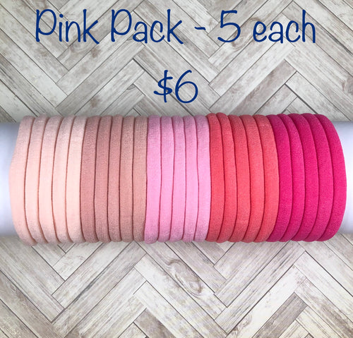 Nylon Headband - Pink Pack 25 pcs