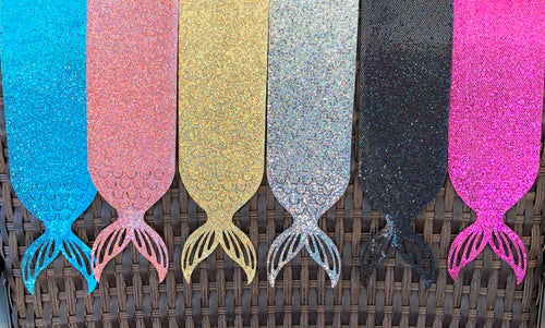 Mermaid Tail Cut Out - Glitter Fabric