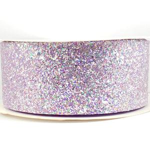 Purple & Silver Chunky 3" Glitter Ribbon