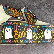 Load image into Gallery viewer, Hey Boo! Ghosts USDR Halloween Ribbon - 3 Inch