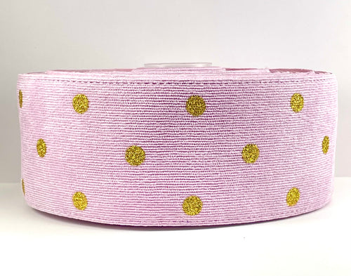 Lilac Purple Corduroy Ribbon with Gold Glitter - 3 Inch
