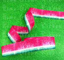 Load image into Gallery viewer, Watermelon Watercolor Double Sided USDR Grosgrain Ribbon 5/8&quot; - 7/8&quot; - 1.5&quot; - 3&quot;