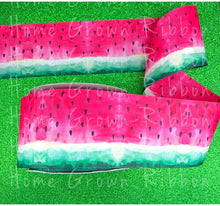 Load image into Gallery viewer, Watermelon Watercolor Double Sided USDR Grosgrain Ribbon 5/8&quot; - 7/8&quot; - 1.5&quot; - 3&quot;