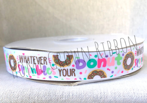 Whatever Sprinkles Your Donut - 7/8 Inch - White - USDR