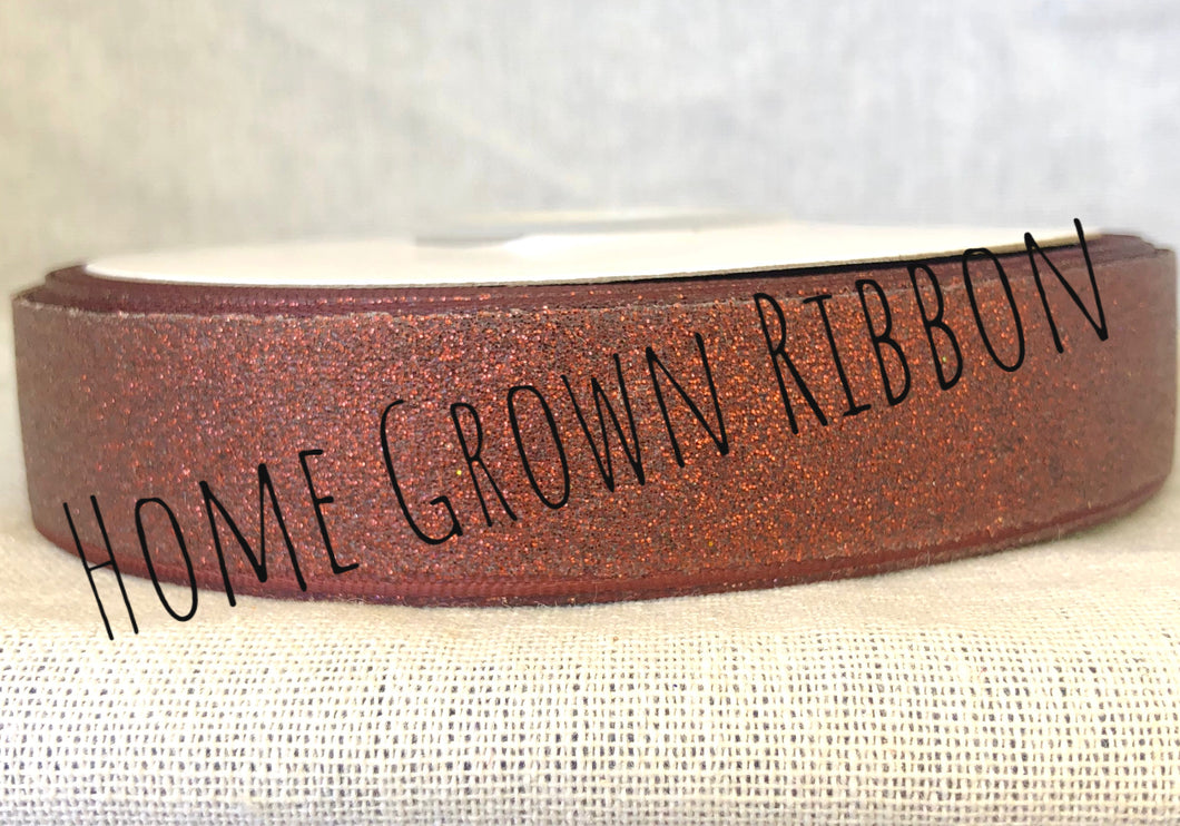Brown Glitter Ribbon